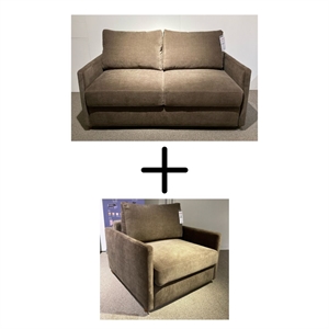 Outlet - Neah sovesofa 2+1 pers. - ESINA CEDAR BROWN 411 - Sovemål: 140/80 x 195 cm.